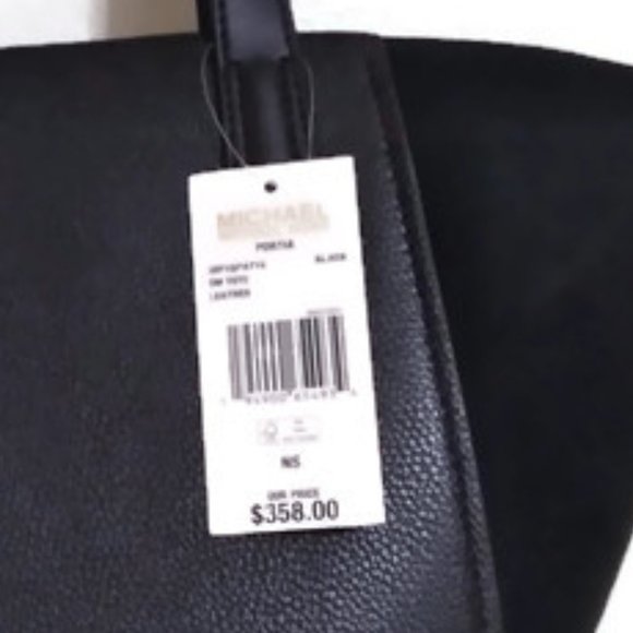 MICHAEL KORS PORTIA black leather Small Tote /NWT - Picture 8 of 8